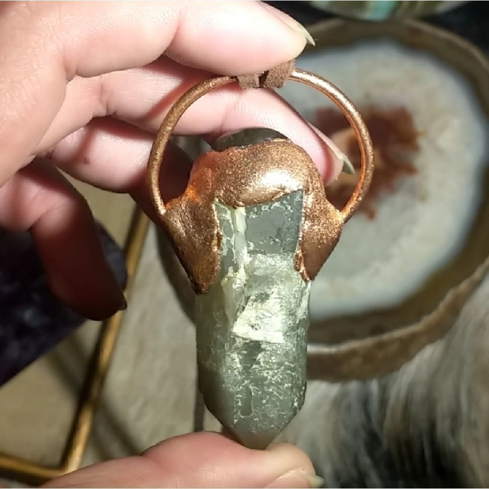 'Hexling' Purple Labradorite Smokey Quartz Amulet - Picture 7 of 7